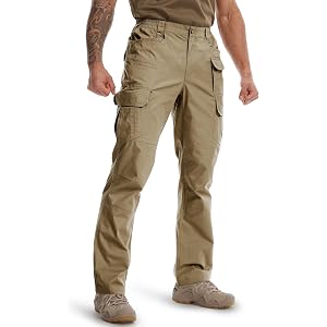 Tallemon Tall Mens Tactical Cargo Pants Ripstop EDC Work Trousers Extra Long Lightweight Outdoor Hiking Bottoms 8 Pockets