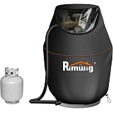 20 lb Propane Tank Cover Waterproof Fits 20-Pound Steel Propane Cylinder | 420D Oxford Fabric,Transparent See-Through Window,Windproof Drawstring,Dustproof,Anti-UV,Durable for Propane Tank Storage