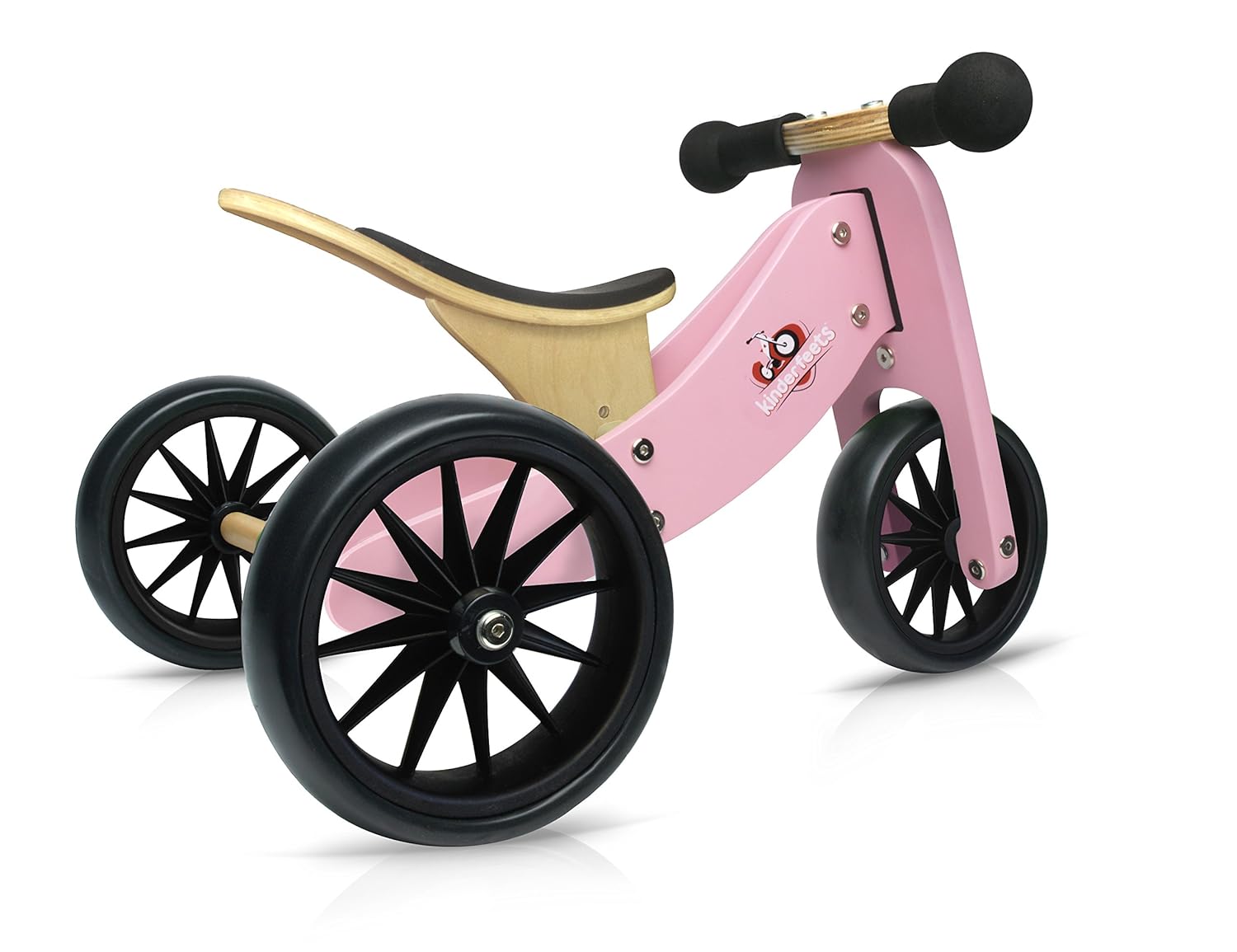 Outdoor Recreation Kinderfeets TinyTot Wooden Balance Bike and Tricycle