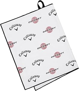 Callaway Golf 2017 Microfiber Callaway And Odyssey Tour Towel, White, 20 x 30