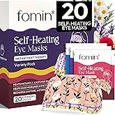 Fomin Steam Eye Mask - 20 Pack - Variety Pack - Self Heating Warm Compress for Dry Eyes, Puffy Eyes &amp; Dark Circles, Disposable Sleep Mask for Home, Spa, Travel Essentials &amp; Relaxation Gifts for Women