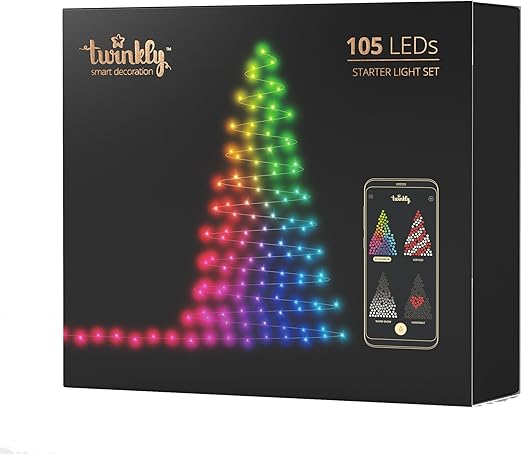 Immagini Natale Per Smartphone.Twinkly 105 Leds Illuminazione Per Albero Di Natale Controllabile Via Smartphone Scegli Il Tuo Layout E Crea La Tua Animazione Amazon It Illuminazione