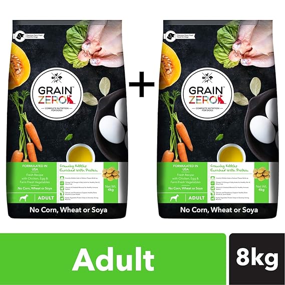 Grain Zero Adult Dry Dog Food, Super 4 kg Pack (BUY1 GET 1 Free) Amazon.in Pet Supplies