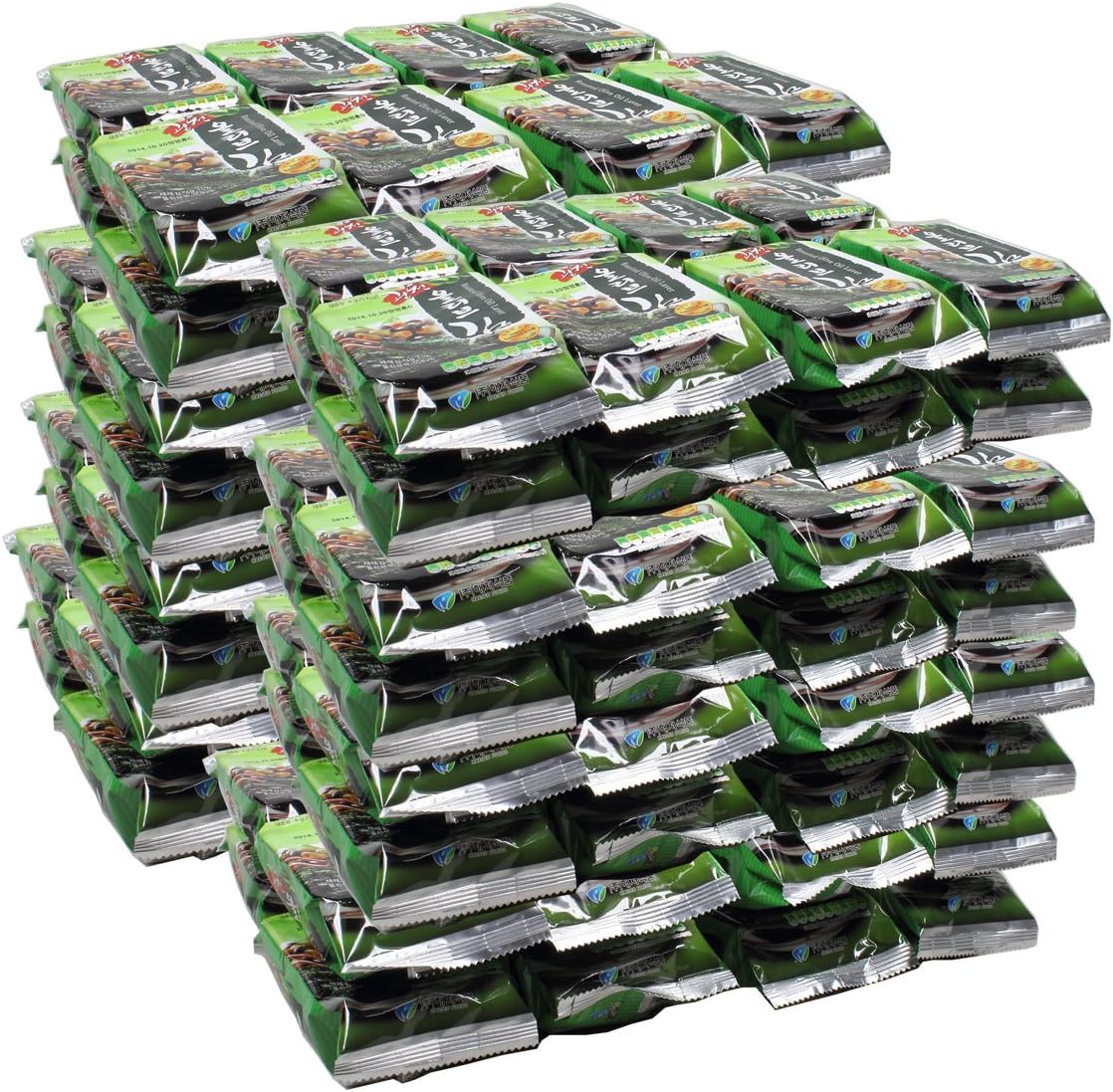 Fresh Korean Seaweed Gimbab, Sushi Nori Snacks, Roasted with Olive Oil, 128packs
