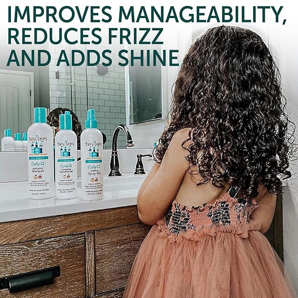 FAIRY TALES CURLY Q HYDRATING SHAMPOO FOR CURLY AND MULTI-CULTURAL HAIR – PARABEN, SULFATE, GLUTEN AND NUT FREE – 12 OZ