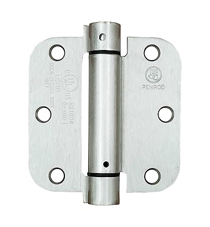 Spring Hinges For Doors Penrod 3 5 Inch With 5 8 Radius Satin Nickel 2 Pack