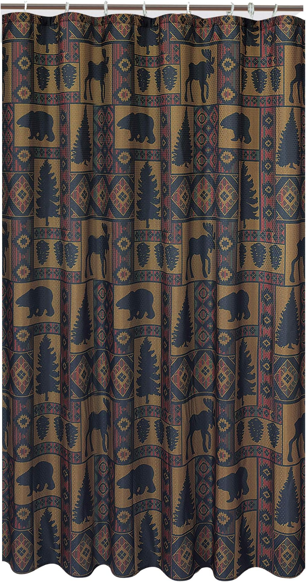 spring Home Cabin Pine Lodge Wildlife Shower Curtain