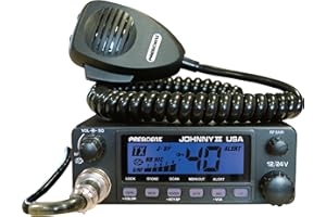 President Johnny III USA 40 Channel CB Radio 12 or 24V, Black