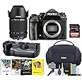 Pentax K-1 Mark II Full-Frame DSLR Camera with 28-105mm Lens - High-Resolution Photography with Low-Light Excellence Bundle with Camera Grip, Memory Card, Editing Software, and Camera Bag (5 Items)