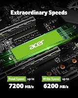 acer FA200 1TB PCIe Gen4x4 NVMe M.2 2280 SSD HMB SLC Read 7200 view 2