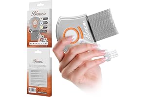 Bussani Lice Comb for Kids & Adults – Stainless Steel Nit & Flea Comb for Head Lice and Eggs – Rust-Resistant, Reusable, Gent