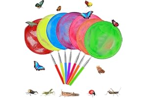 WOSVMN Telescopic Butterfly Net,Colorful Butterfly Nets, Insect Catching Nets,Bug Nets,Extendable Small Fishing Nets,Bug Catc