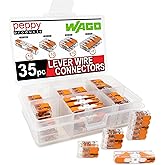 WAGO 221 Lever Nuts 35pc Compact Splicing Wire Connector Assortment With Case - Includes 221-2401, 221-412, 221-413, 221-415
