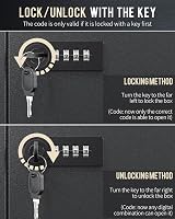 Uniclife 60 Key Cabinet with Combination Lock and Adjustable Racks Black view 6