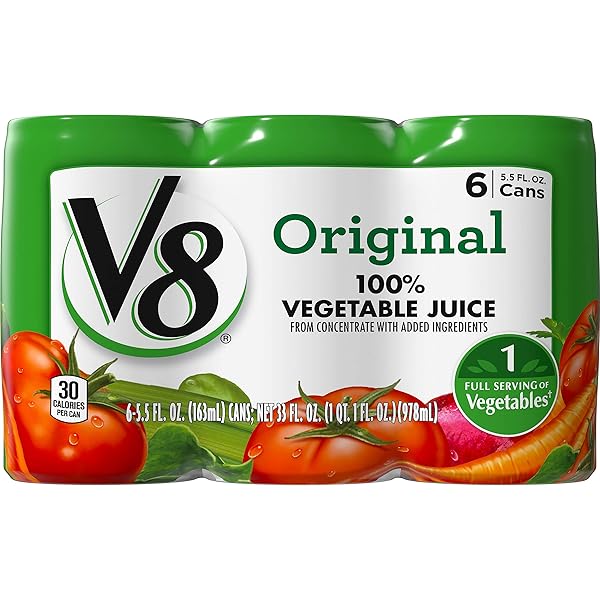 V8 ORIGINAL 100% VEGETABLE JUICE, 5.5 OZ CAN