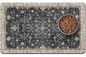 USNFHCAW Pet Food Mats for Floor, Absorbent Dog Mat for Food and Water Dispenser Mat, Dog Food Mat Quick Dry Cat Food Mat Pet Supplies