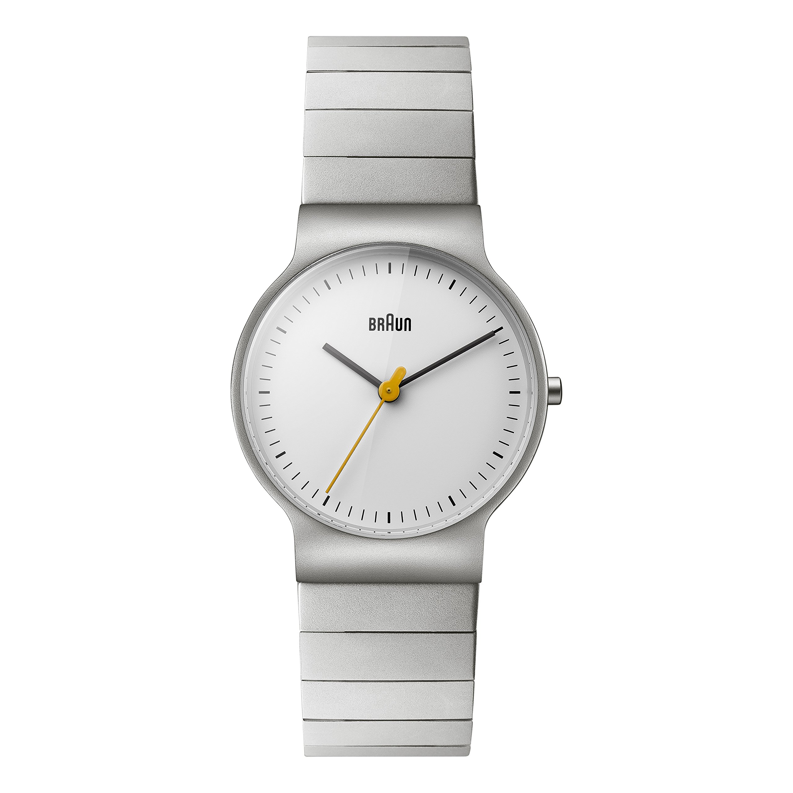 Braun Ladies BN0211 Classic Slim Watch with White Dial and Silver Stainless Steel Bracelet