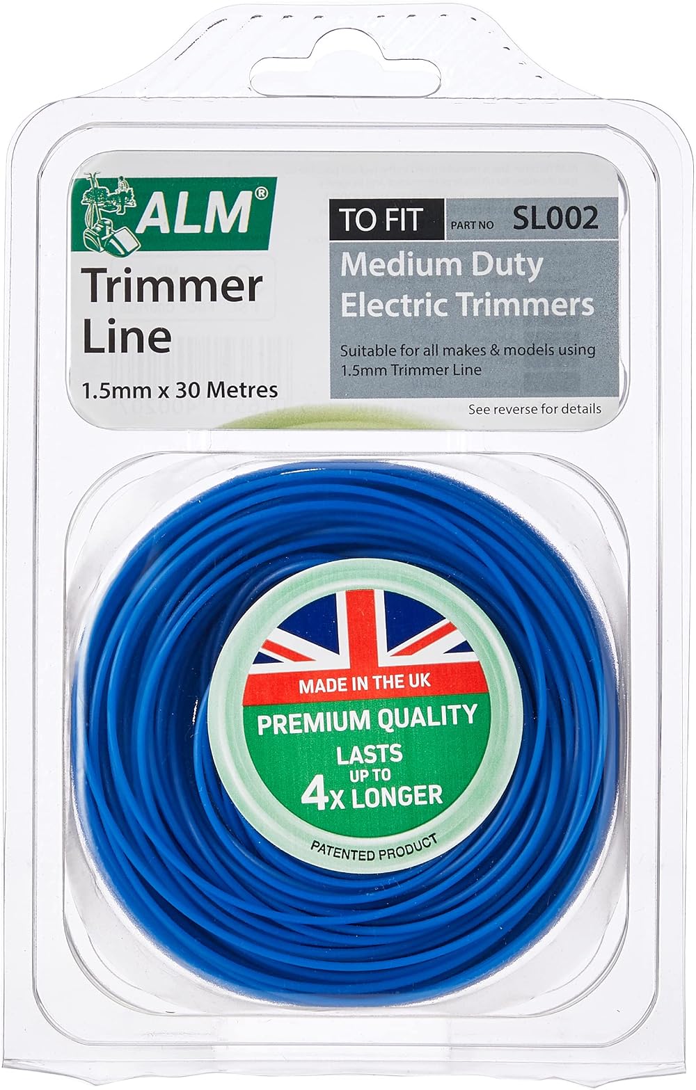 Alm Trimmer Line 1.5mm x 30m Blue ALMSL002
