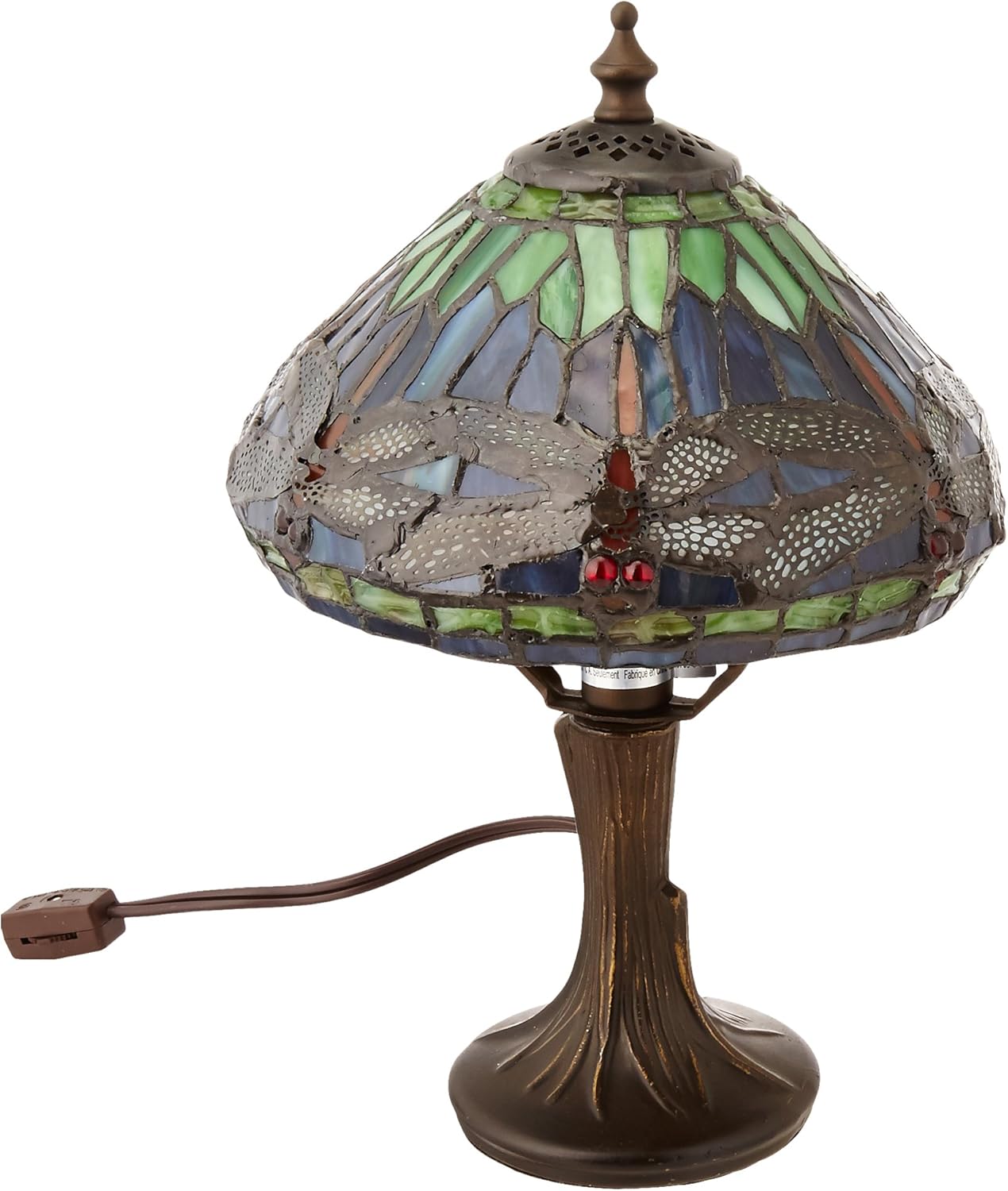 Dale Tiffany 7601 521 Dragonfly Table Lamp Antique Brass And Art Glass Shade Table Lamps Amazon Canada