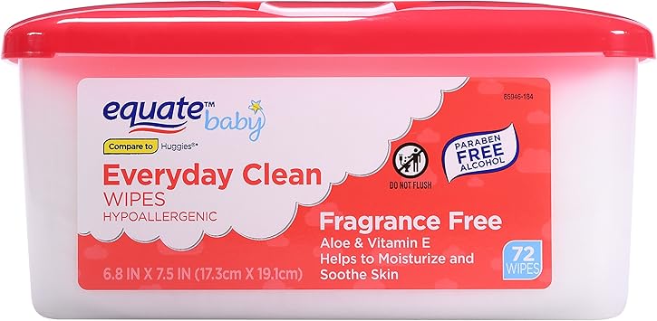 equate baby everyday clean fragrance free wipes