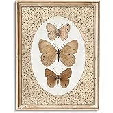 uniro Vintage Butterfly Canvas Wall Art, Bedroom Bathroom Shelf Retro Butterfly Illustration Room Decor, Canvas Prints, Posters Wall Decor Antique Paintings Home Farmhouse Wall Decor