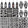 Moricher Temporary Tattoo Kits 5 Inks 102 Stencils with Mandala Stencils Semi Permanent Tattoo for Women Men Kids DIY Art Painting Party Gifts