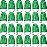 JohahaTim Drawstring Backpack Bulk 24Pcs Draw String Backpack Bags DIY Gym Sports Traveling Yoga Cinch Bag Sackpack Drawstring(green)