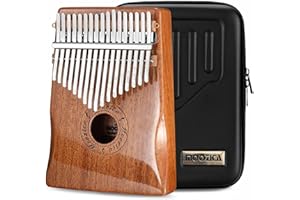 MOOZICA 17 Keys Kalimba Thumb Piano, Solid Mahogany Wood Professional Kalimba Marimba with High-gloss Finishing Musical Instrument Gift (Burlywood-K17MP)