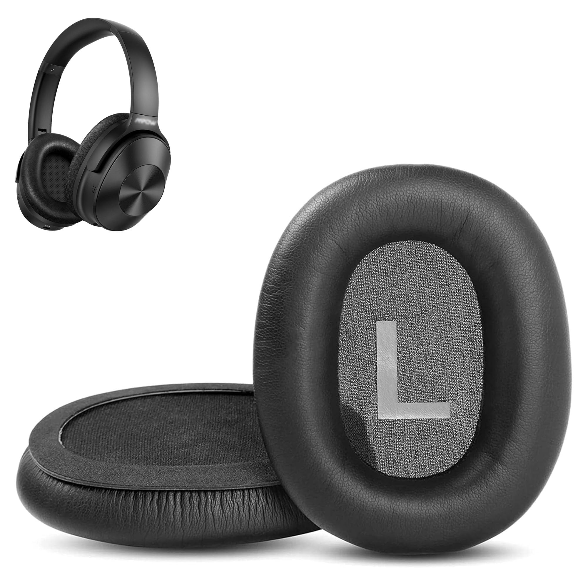 H12 Headphone Earpads Compatible with Mpow H12 H10 Wireless Headphones(Protein Leather and Memory Foam ear cushions)
