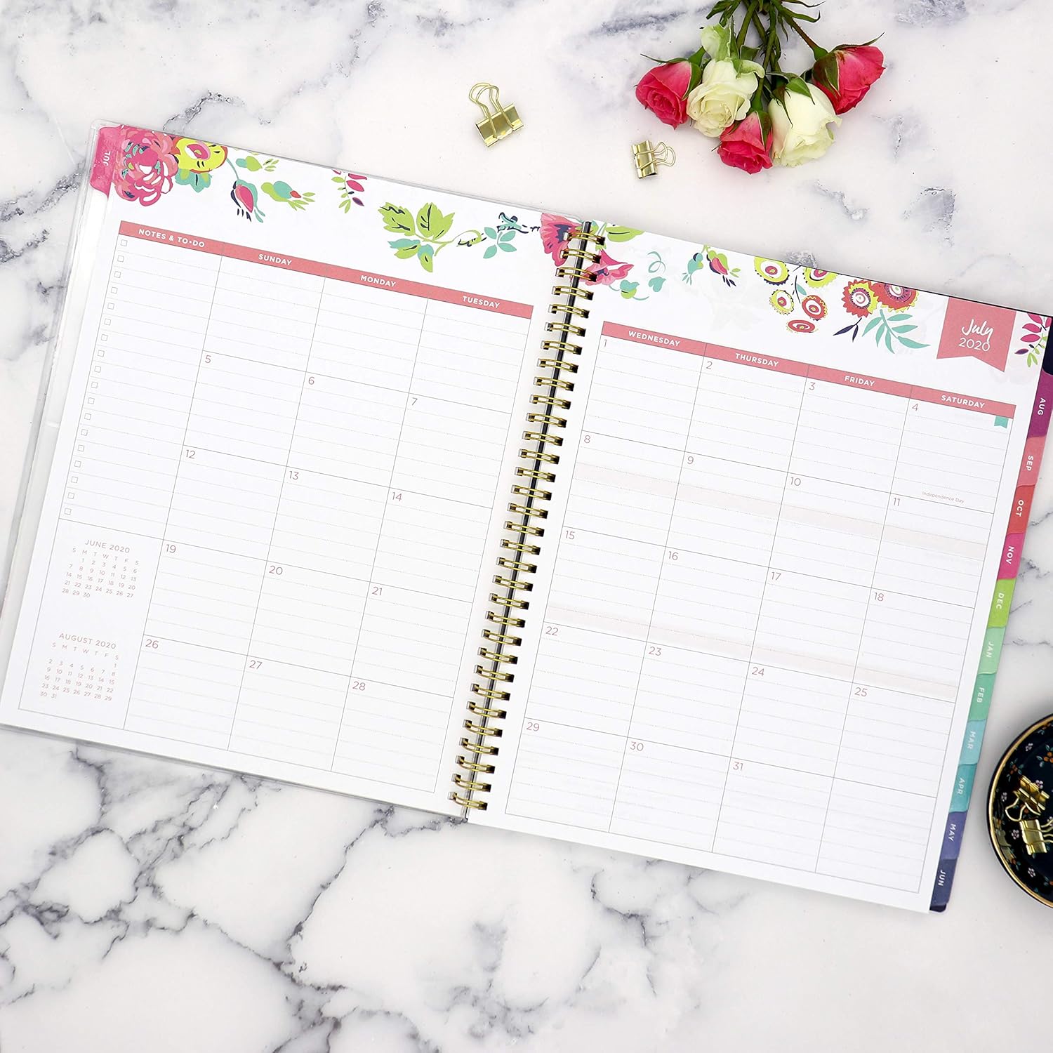 Day Designer for Blue Sky 2020-2021 Academic Year Weekly & Monthly Planner, Flexible Cover, Twin-Wire Binding, 8.5" x 11", Peyton Navy : Office Products