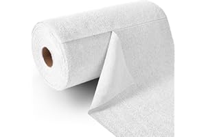 itanso Tear-A-Rag Roll -50 Pack, 12 x 12 Microfiber Cleaning Cloth, Reusable Towels for Home, auto and Shop (White)