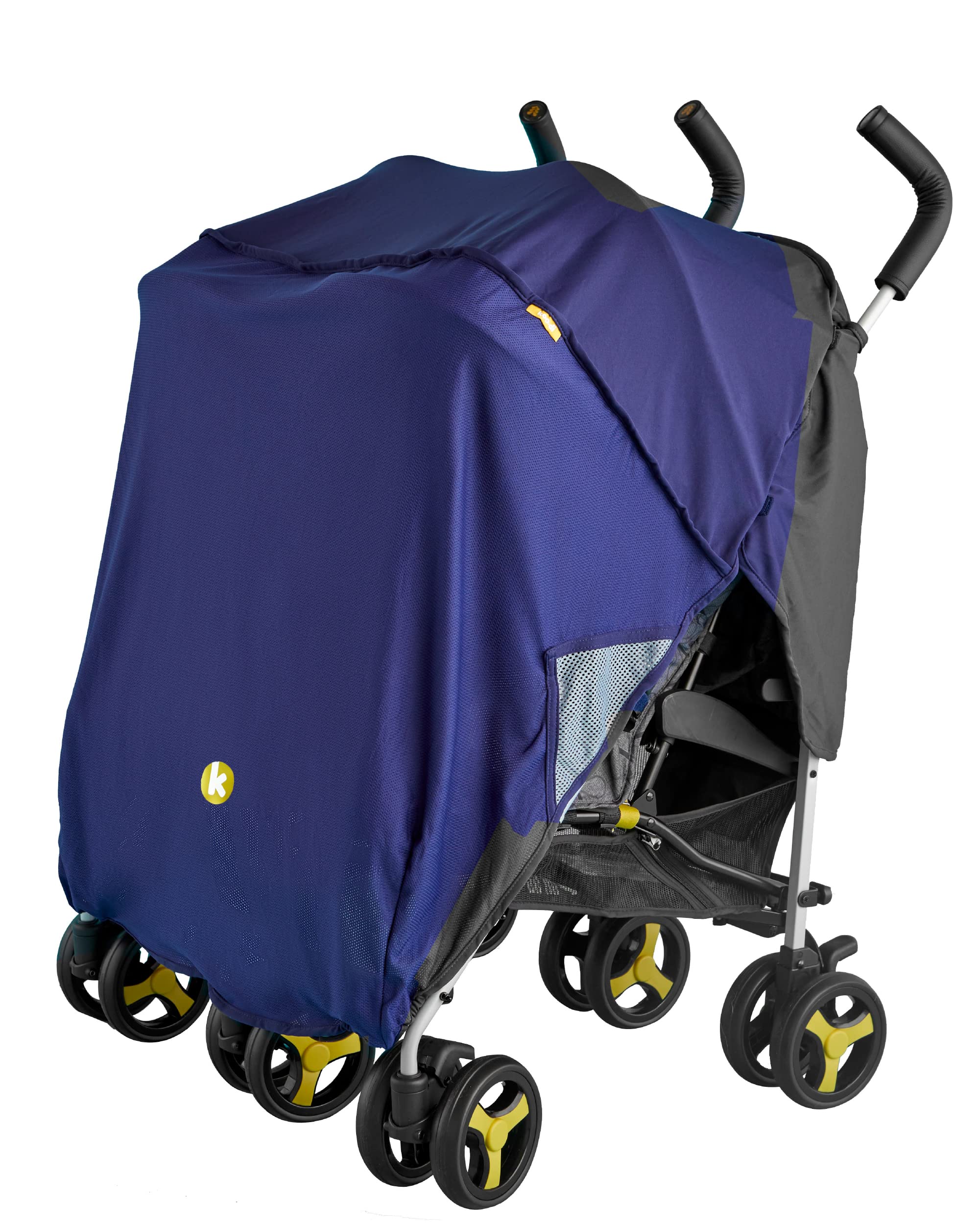 Koo-Di Real Sunshady Universal Double Stroller Sun Shade, Compact and Portable Buggy Shade, Fits Any Standard Double Stroller, Pushchair, Blocks 93% UVA & UVB Rays
