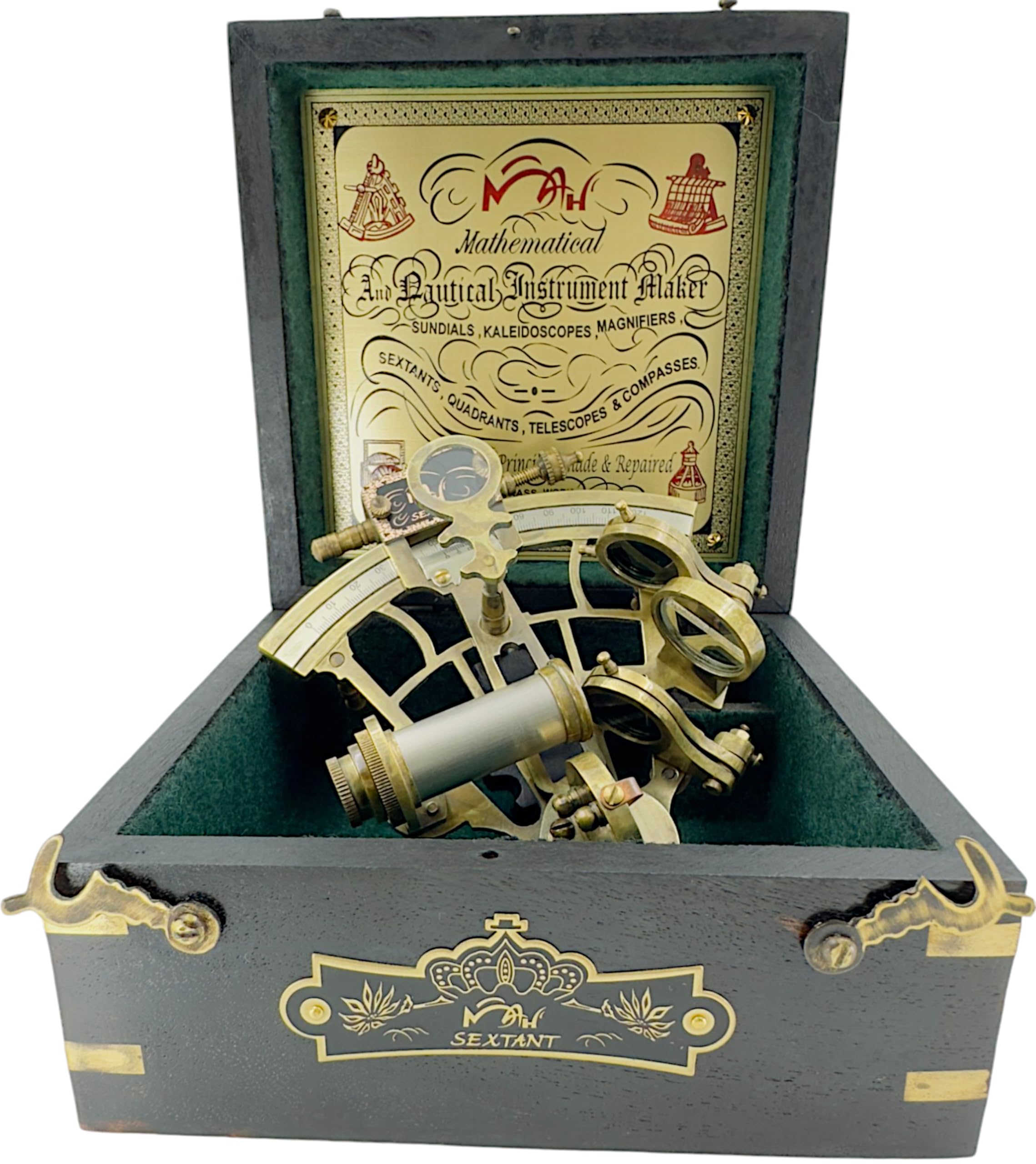 Brass Ship History Sextant Handmade Gift for