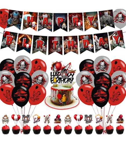 Pennywise 'We All Float Down Here' String Banner – Horror Movie Halloween Decor For Indoor & Outdoor Parties
