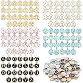 WUERKIYA Alloy Enamel Letter Charms With Jump Ring Bulk Letter Pendants for Jewelry Making Metal Metal Beads Charm Mixed Bead
