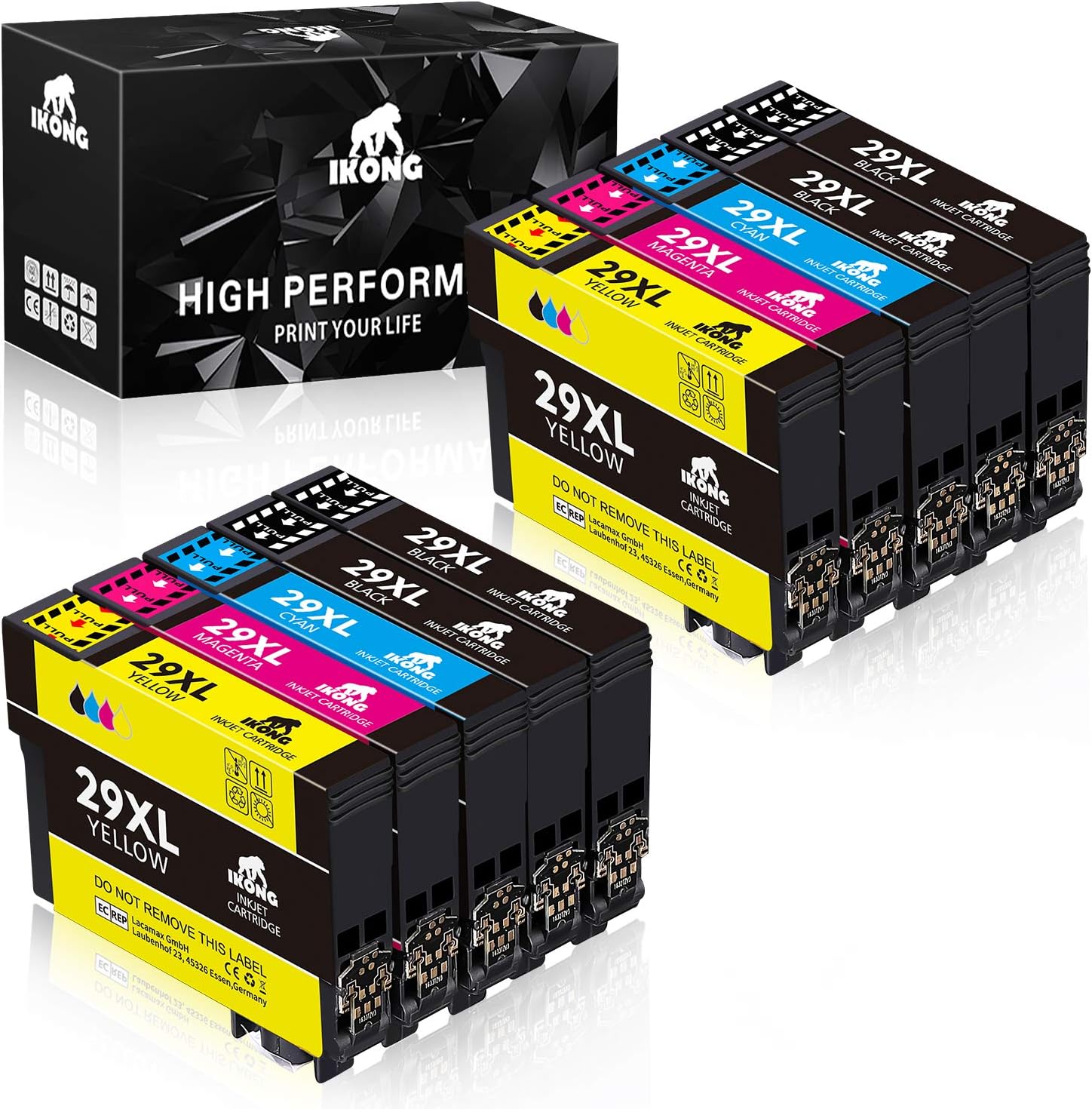 IKONG 29XL Replacement for Epson 29 Ink Cartridges Compatible with Epson Expression Home XP235 XP245 XP247 XP255 XP257 XP332 XP335 XP342 XP345 XP442 XP352 XP355 XP430 XP432 XP445 XP452 XP435 XP455