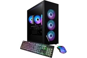 iBUYPOWER Scale Gaming PC Desktop AMD Ryzen 5 8400F CPU, NVIDIA GeForce RTX 5050 8GB GPU, 16GB DDR5 RGB 5200MHz RAM, 1TB NVMe SSD, Windows 11 Home, Computer with Gamer Keyboard and Mouse - SCA5N5501