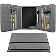 Folio Cover Compatible with Rocketbook Everlast Fusion, Multi A5 Size Notebook Organizer, Pen Loop/Business Card Holder, 9.6" x 7.4" inch (Executive Size)
