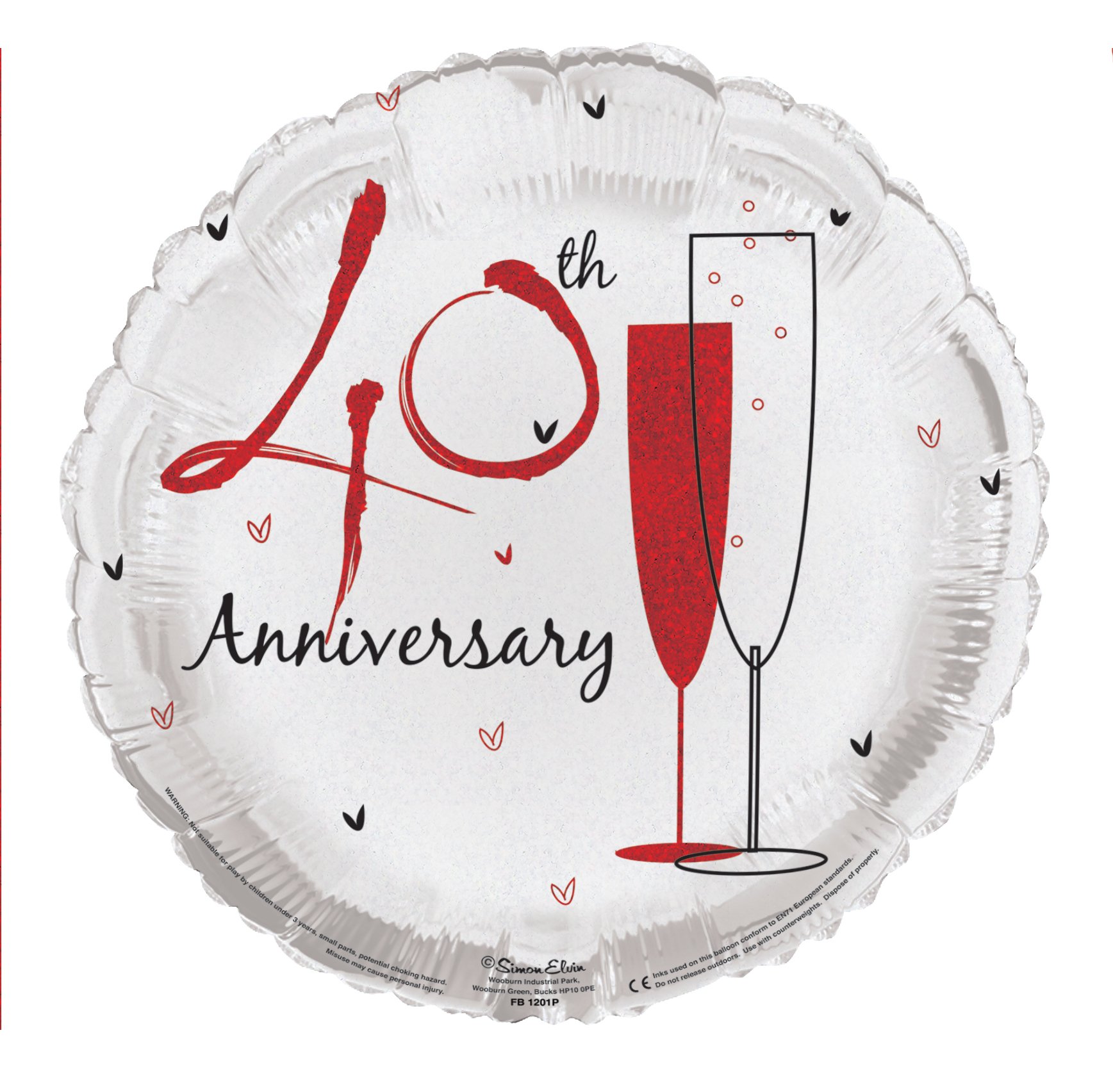 Foil Balloon - Wedding Aniversary 40th