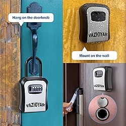 Vazioyar Key Lock Box With Retractable Key