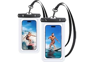 【2 Pack】Coolpow Waterproof Phone Pouch【Easy Lock & Heavy Duty】IPX8 Water Proof Cell Phone Dry Bag for Beach Vacation Waterproof Phone Case With Lanyard Protector for iPhone 17 Samsung All 4-7" Phone
