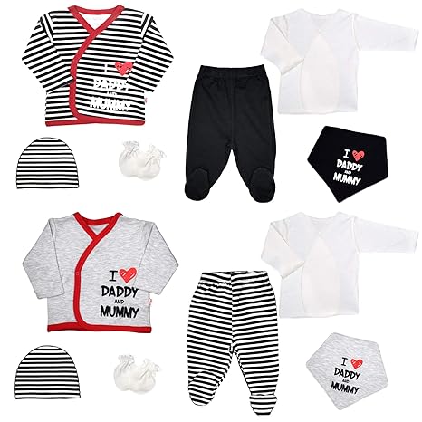 BEBETTO Baby Set Jungen MÄDCHEN Outfit FÜR NEUGEBORENEN UND Kleinkinder GESCHENKSET ERSTLINGSAUSSTATTUNG
