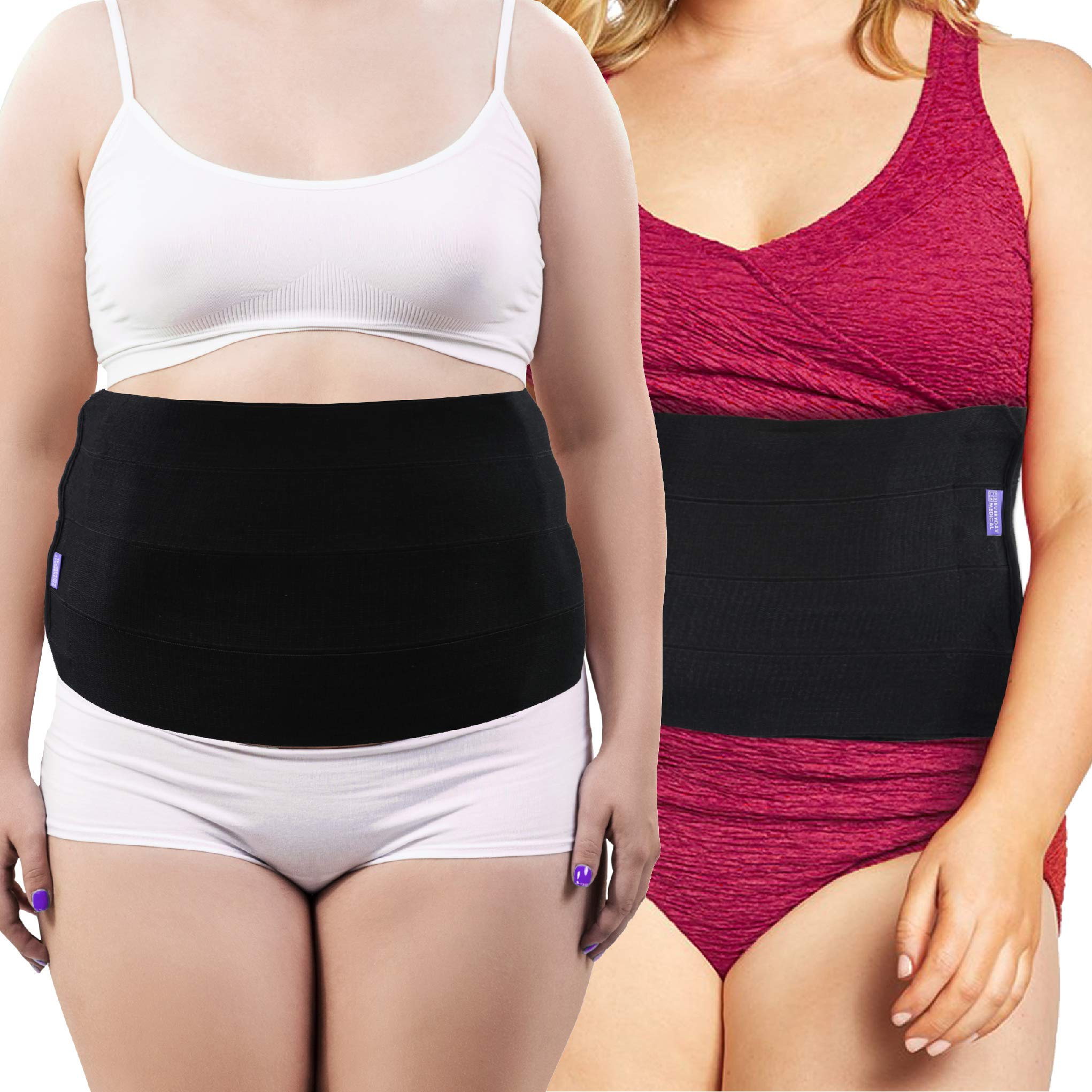 Everyday Medical Plus Size Post Surgery Abdominal Binder I Bariatric Stomach Wrap I Hernia Support for Women and Men I Obesity Girdle great for Liposuction, Postpartum, C-section, Hernia-Size Wide 2XL