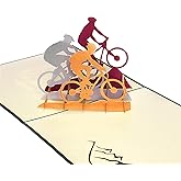 Rykamia Mountain Bike Pop Up Card, Blank Mountain Cyclist Card With Envelop, Bike Birthday 3D, Cycle Card For Boss, Dad, Son, Outdoorsy Men Gift