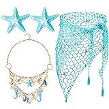 Cotwinter 4 Pcs Halloween Mermaid Cosplay Costume