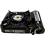 GAS ONE GS-3800DF Brass Head Burner with Dual Spiral Flame 11,000 BTU Portable Gas Stove with Heavy Duty Clear Carrying Case, CSA Listed