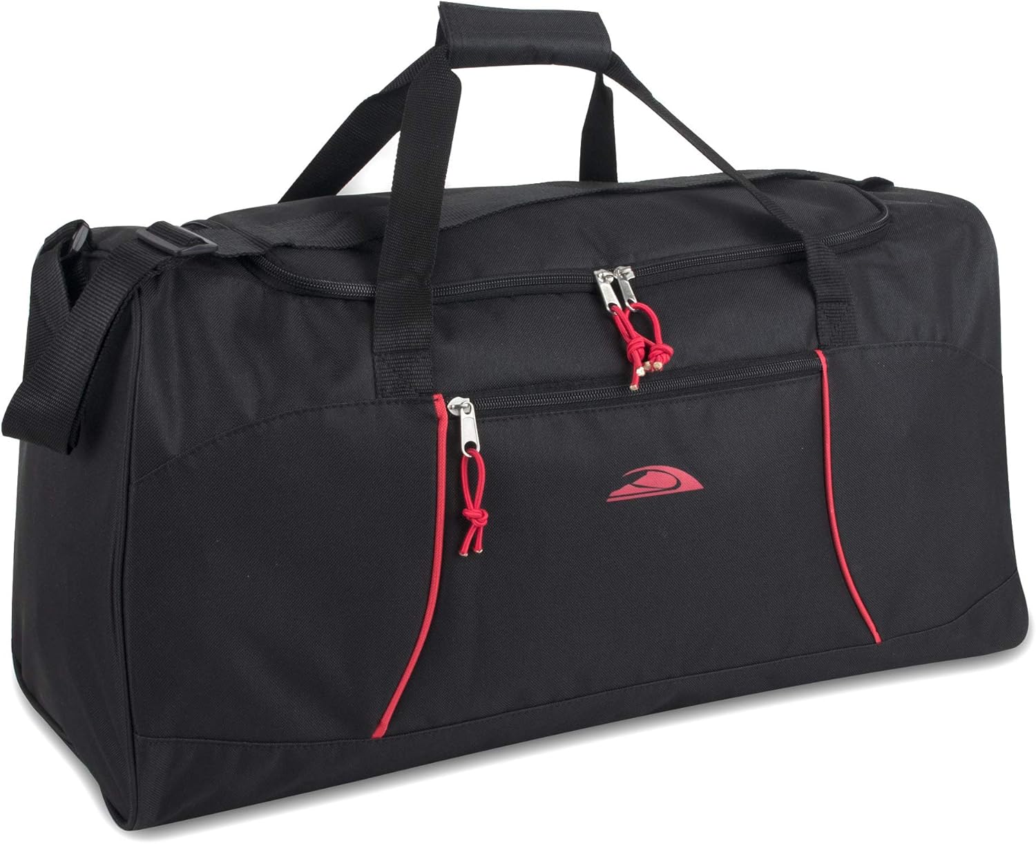 55 Liter, 24 Inch Lightweight Canvas Duffle Bags for Men & Women For Traveling, the Gym, and as Sports Equipment Bag/Organizer (Black 1)
