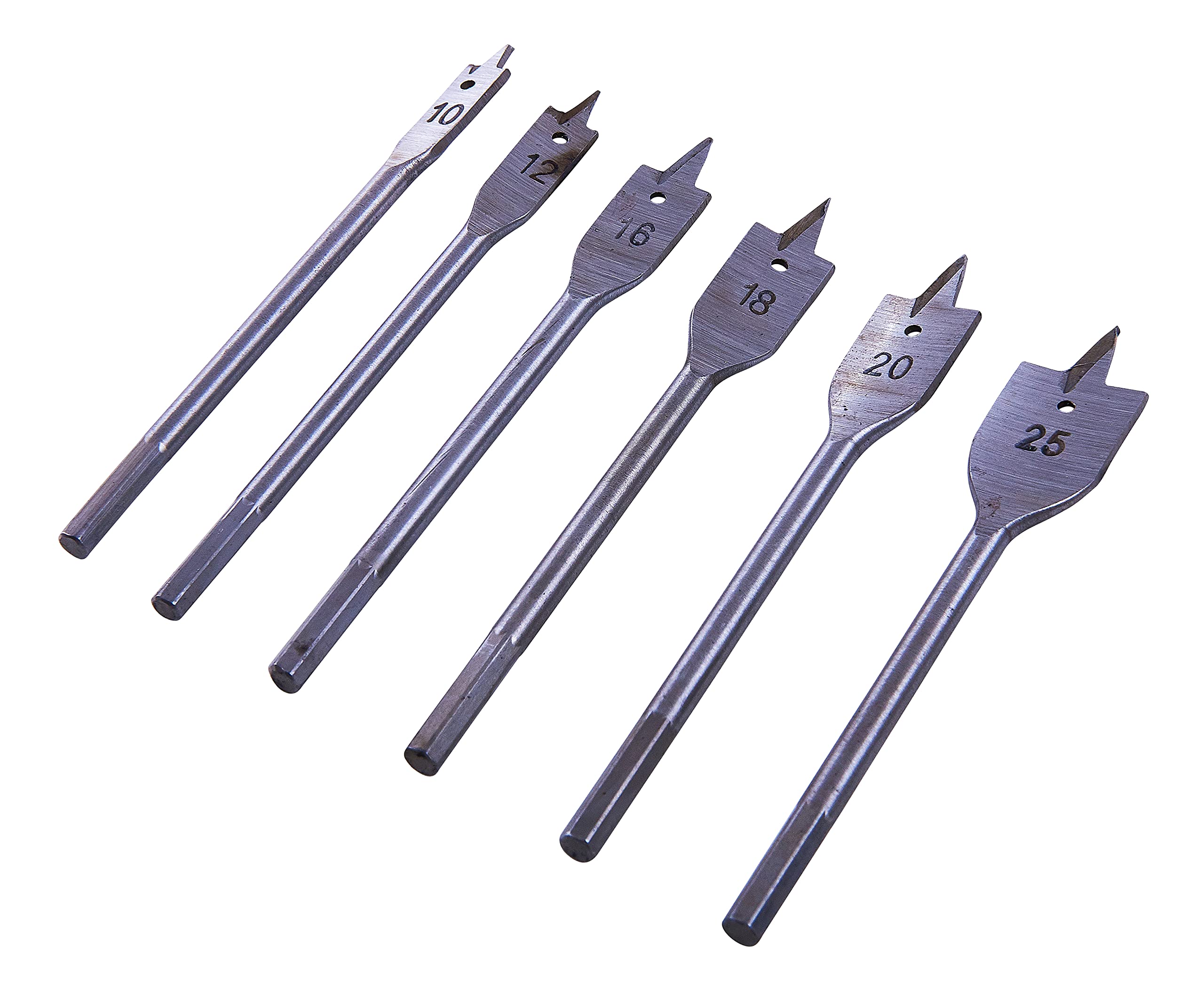 Amtech F1400 6 Piece metric flat wood bit set