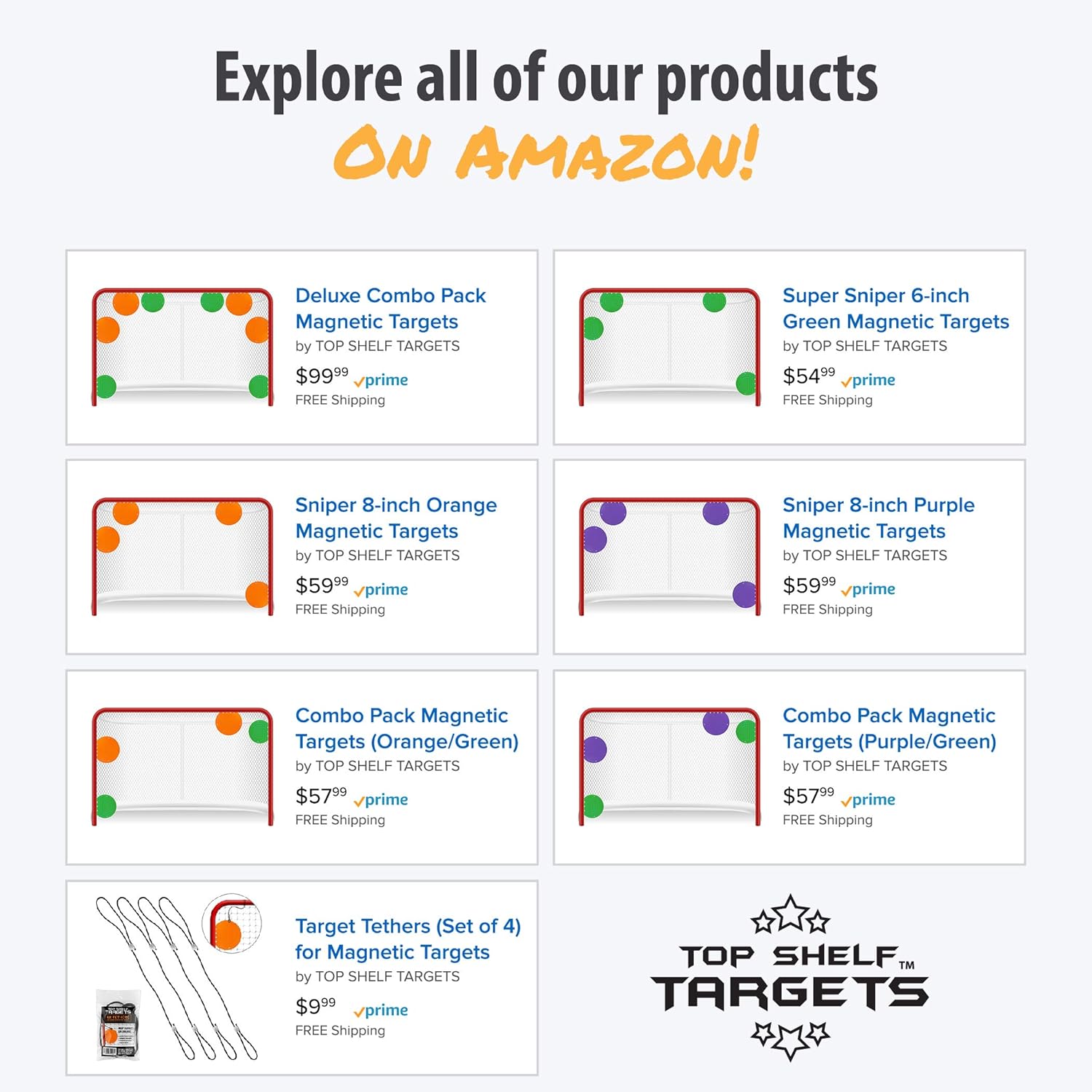 Top Shelf Targets Sniper 8-inch Magnetic Shooting Targets (4 Pack Set) for Hockey and Lacrosse Excellent Practice Tool & Training Equipment : Sports & Outdoors
