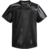 Repawu Youth Blank Football Jersey,Boy's Mesh Athletic Practice Footabll Shirts,Blank Footabll Jerseys for Kids S-XL